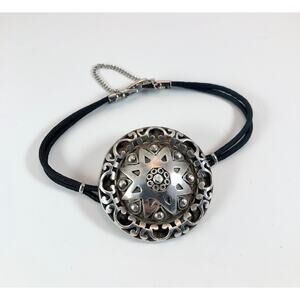 Antique Victorian Sterling Silver Bracelet Corded Band
